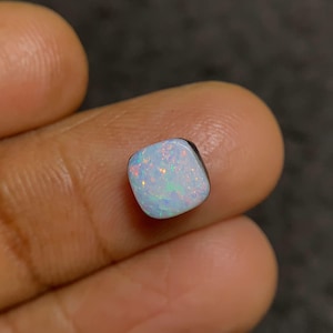 Cabochon di opale di fuoco australiano naturale al 100%, cabochon lisci e di forma libera, sfusi, per gioielli Pope Gems, 7X7X4 MM P1528