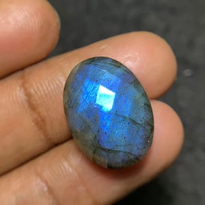 Labradorite blu naturale al 100%, taglio a rosa, ovale, cabochon, pietra preziosa sfusa, creazione di gioielli in labradorite, gemme all&#39;ingrosso Pope Gems 20x15x9 mm P1671