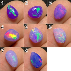 100% Natural Ethiopian Opal Rose Cut Fancy Cabochon Fire Opal Semi Precious Stone Jewelry Supplies Wholesale Gems Popegems P10162-10169