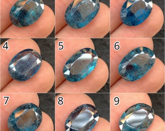 100% Natural Teal Green Kyanite Gemstone Faceted Cut Oval High Quality Loose Gemstones Jewelry Supplies WholesaleGems Popegems P9048-9056