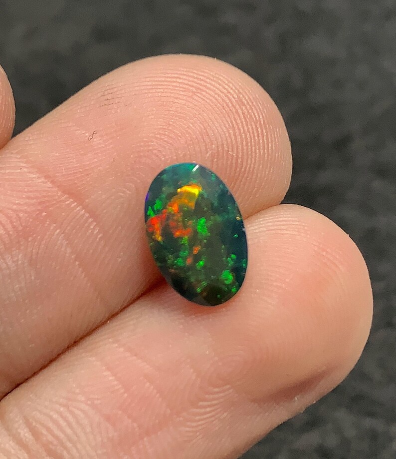 Natural Ethiopian Opal Faceted Cut Oval Fire Opal Loose Gemstones Semi ...
