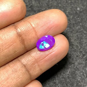 Opale di fuoco ovale sfaccettato di opale etiope viola rosa naturale al 100%, gemme di opale di fuoco sciolte per gioielli, gemme all&#39;ingrosso Pope Gems 10x8x5 mm P1377