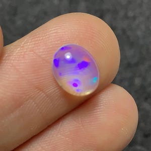 Natural Ethiopian White Opal Smooth Oval Shape Cabochon Loose Gemstone Fire Opal Jewelry Wholesale Gems Popegems 9x7x3 MM P2062