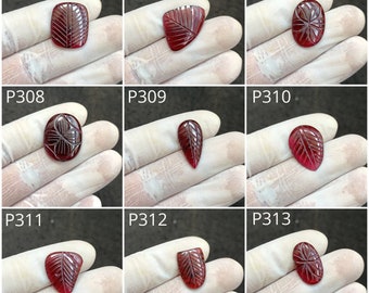 Natural Garnet Hand Craved Mix Shape Cabochon High Quality Loose Gemstone, Semi Precious Stone WholesaleGems