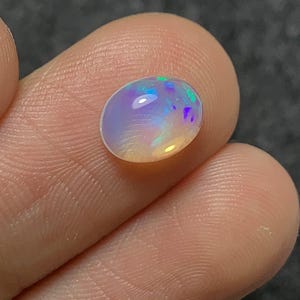 Natural Ethiopian White Opal Smooth Oval Shape Cabochon Loose Gemstone Fire Opal Jewelry Wholesale Gems Popegems 9x7x3 MM P2068