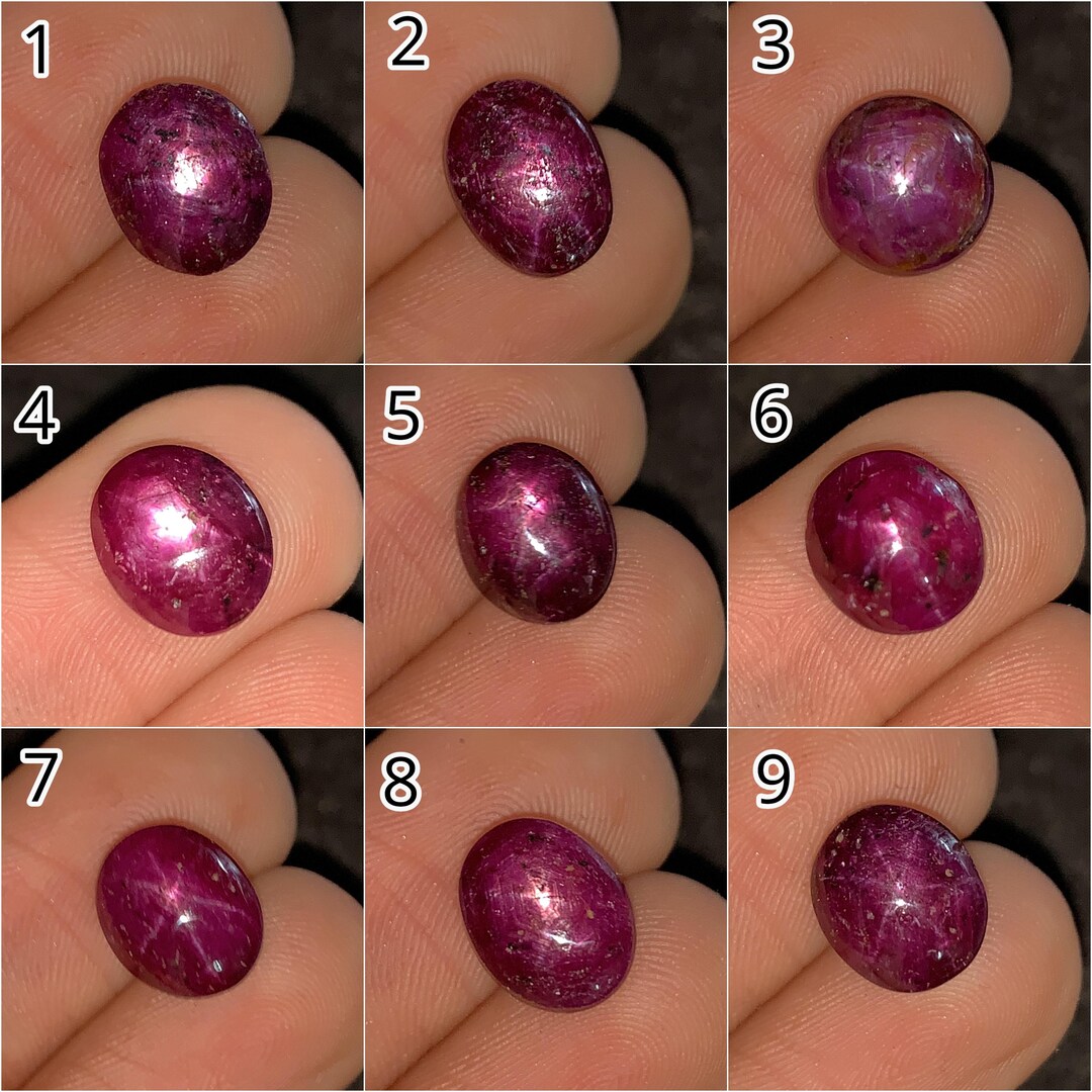 100% Natural Star Ruby Gemstone Smooth Mix Cabochon Loose Gemstones ...