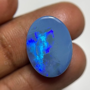 100% Natural Australian Opal Smooth Oval Cabochon Loose Gemstone Fire Opal Cabochons for Jewelry Pope gems 19x14x4 MM P1814