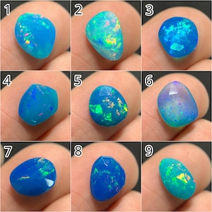100% Natural Ethiopian Opal Rose Cut Fancy Cabochon Fire Opal Loose Gemstones For Jewelry Supplies WholesaleGems Popegems P10353-10361