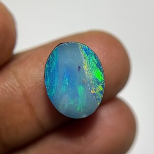 Cabochon ovale liscio e lucidato in opale australiano naturale al 100%, pietra preziosa sciolta, cabochon in opale di fuoco per gioielli Pope Gems 13x10x4 MM P1823