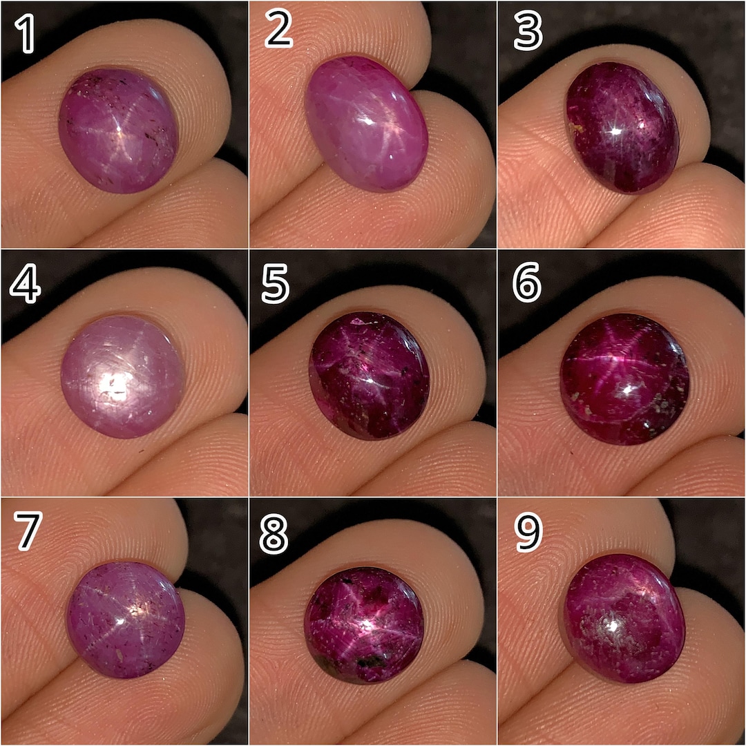 100% Natural Star Ruby Gemstone Smooth Mix Cabochon Loose Gemstones ...