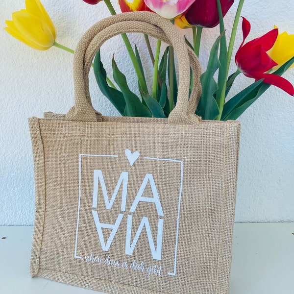 Jutetasche, Muttertag, Mama, Shopper, Beutel, Personalisiert