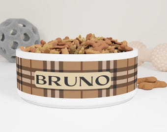 Personalized Ceramic Pet Bowl – Custom Dog or Cat Feeding Dish, Pet Name Bowl, Animal Lover Gift, Dishwasher & Microwave Safe