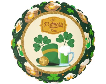 3 Steli Di Trifoglio Artificiale Per San Patrizio - Altezza 71 Cm, Decorazione Per Centrotavola E Feste - copertina