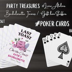 Cadeau EVJF, Cartes à jouer au poker, Coffret cadeau, Week-end EVJF, Las Vegas avant les vœux, Lucky Love, Dernier toast, Let's Go