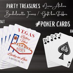Cartas de póker para recuerdo de despedida de soltera, Las Vegas antes de los votos, Amor con suerte, Último brindis, Regalo para caja de regalo, Fin de semana de despedida de soltera