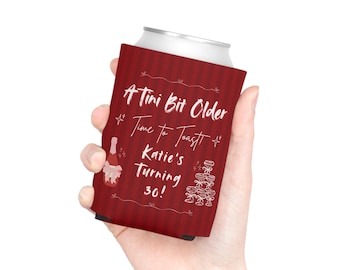 Trochę starszy, chłodziarka na puszki z czasem na toast | Upominek na przyjęcie urodzinowe z okazji 16., 21., 30. i 40. urodzin, spersonalizowany prezent w formie rękawa na napój