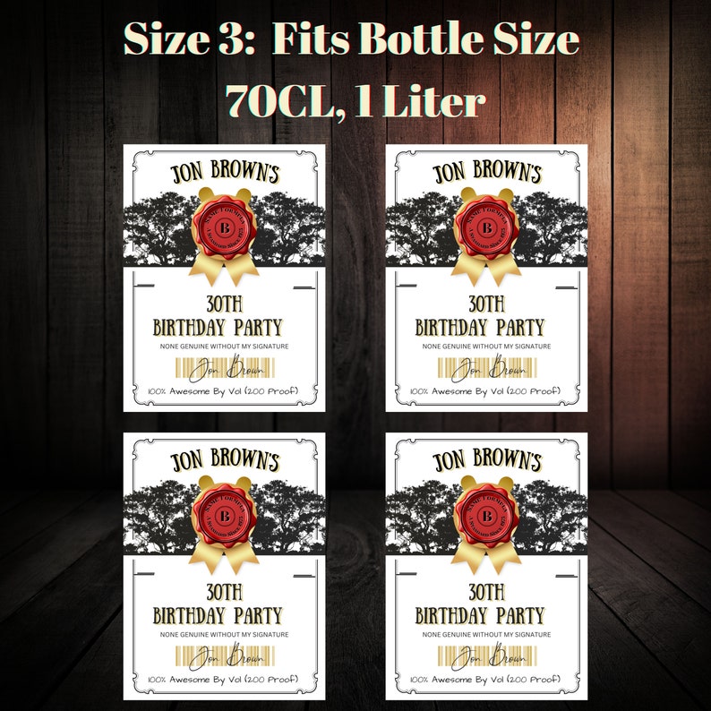 Printable Custom Whiskey Bottle Label Template Fits Bottle - Etsy