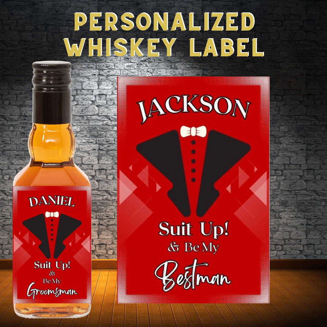 Printable Custom Whiskey Bottle Label Template, Fits Whiskey Bottle 3 ...