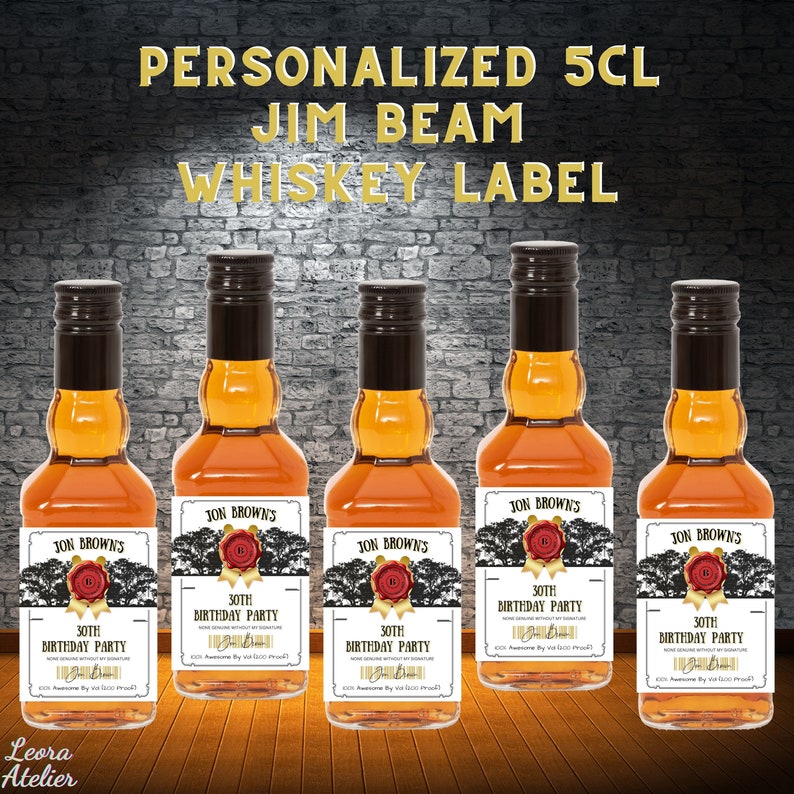 Printable Custom Whiskey Bottle Label Template, Fits Bottle Sizes 50ML ...