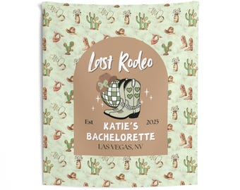 Bachelorette Party Wall Tapestry, Last Rodeo Banner, Nashville Cowgirl Theme Backdrop, Bride Party Sign, Personalized Western Decoration.