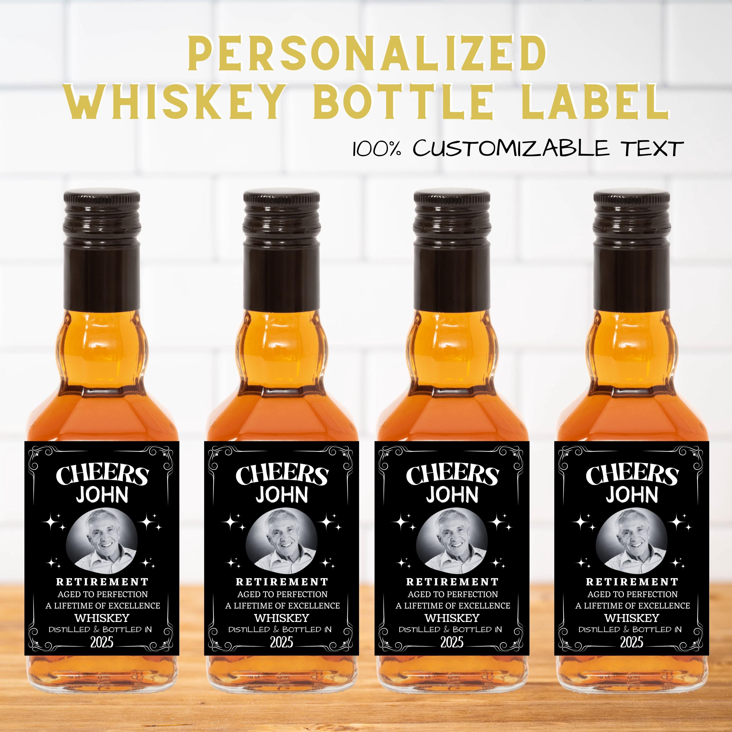 Personalized Whiskey Bottle Label | Custom Photo Vinyl Decal ...