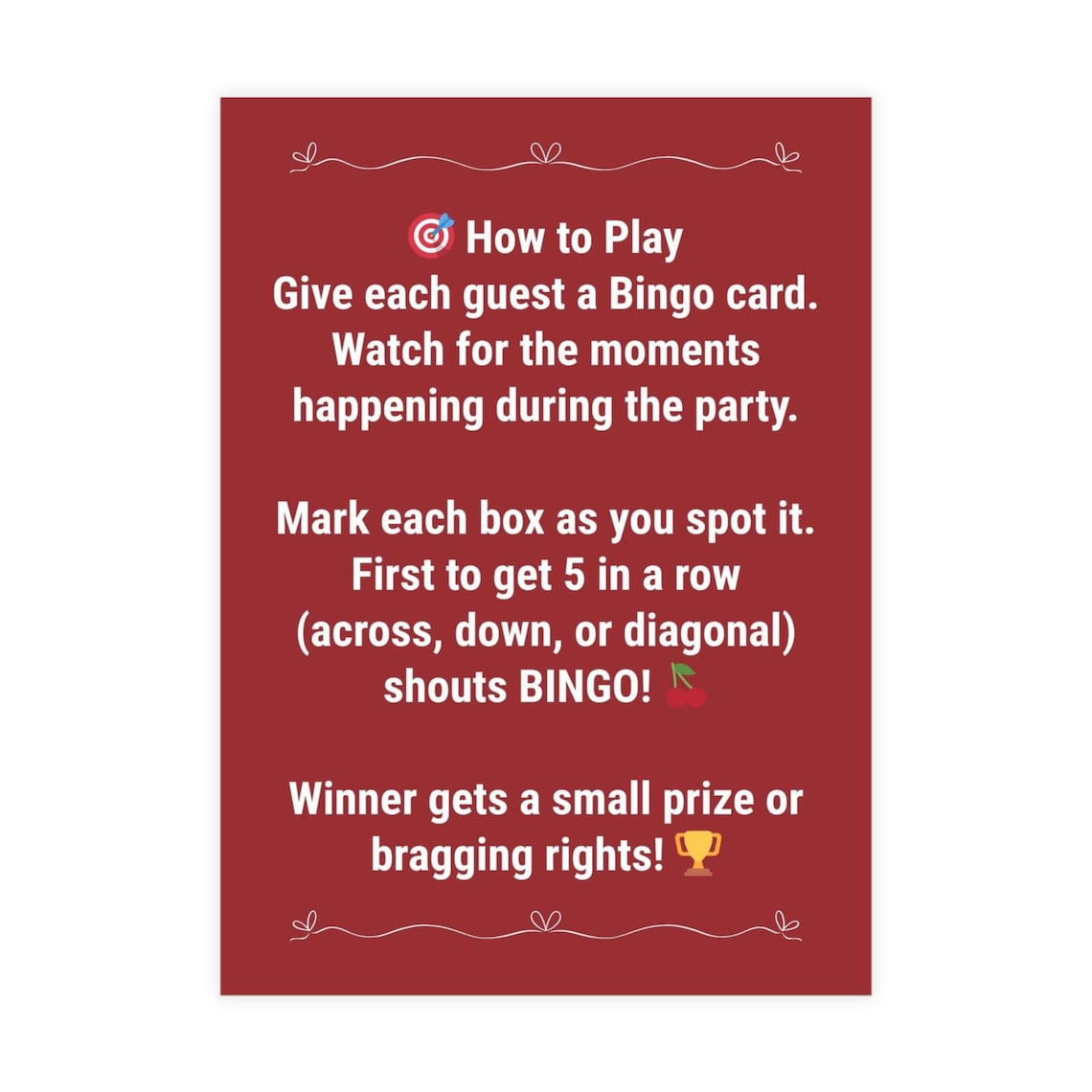 A Tini Bit Older Birthday Bingo Cards | Fun Party Game | 100% Editable ...