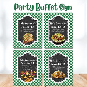 Insegna per buffet di laurea a tema guacamole, insegna per stazione gastronomica in schiuma / Taco bar, Nacho bar, Hot dog bar, Baked potato bar, Burrito bowl bar