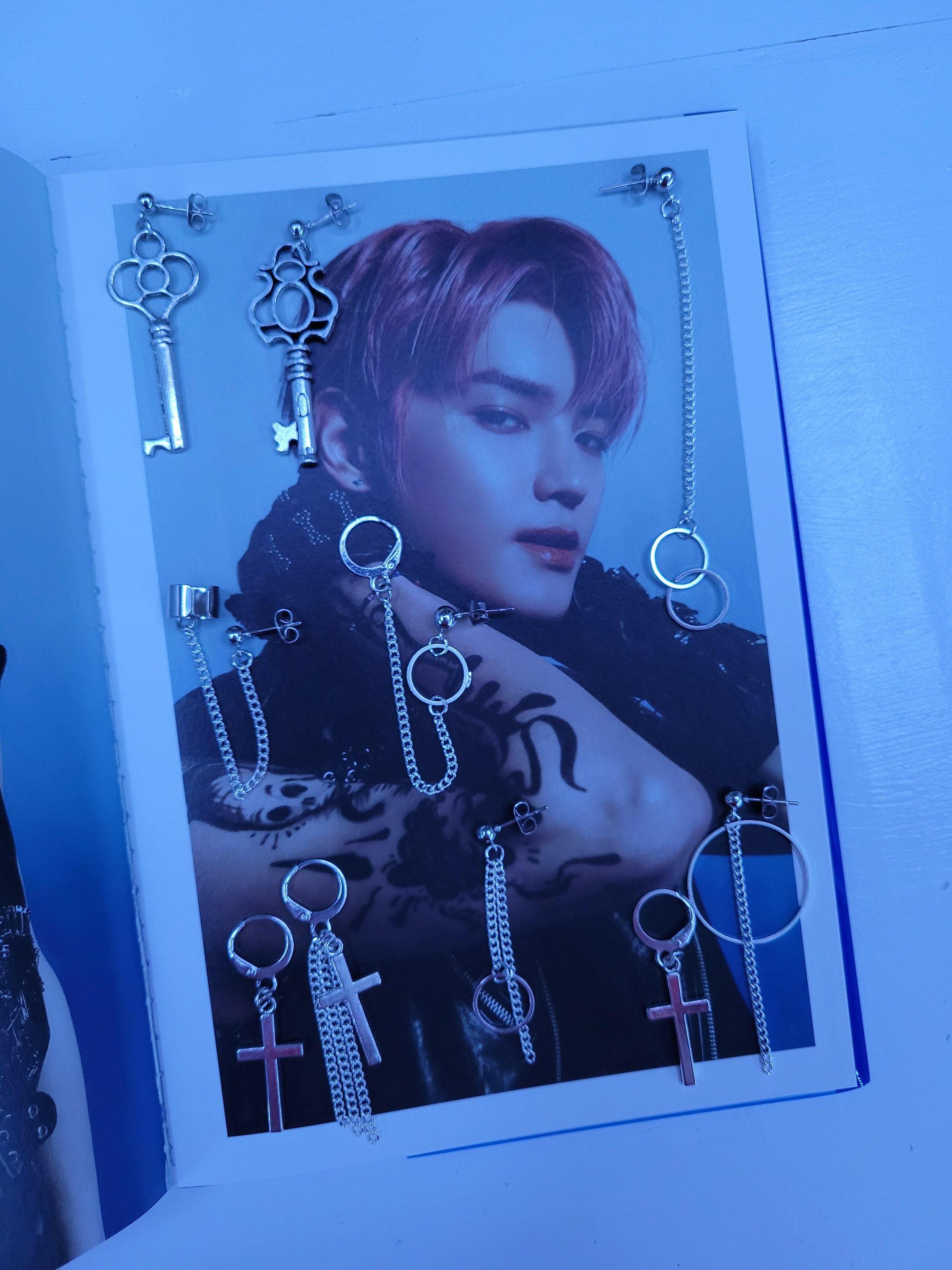 NCT127 Taeyong NCT Superm TY Kpop Idol Punk Chain Earring - Etsy