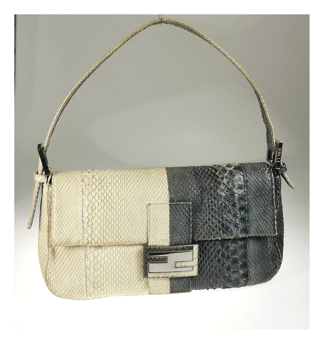 Fendi Denim Mini Baguette Shoulder Bag (SHF-19915) – LuxeDH