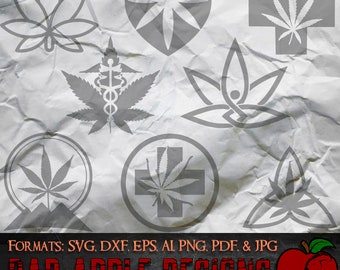 Marijuana Logos Bundle 2 - High resolution svg, AI, png and MORE!