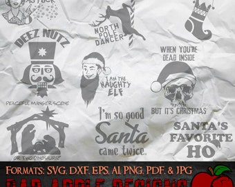 Naughty Christmas Bundle 1 - High resolution svg, AI, png and MORE!