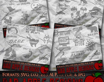 Funny T-Shirt BADDEST Bundle 2 - High resolution svg, AI, png and MORE!