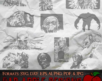 Horror Bundle 1 - SVG, AI, PNG e ALTRO ad alta risoluzione!