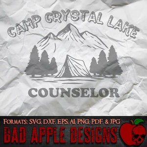 Consejero 1 del campamento Crystal Lake: ¡Svg, AI, png de alta resolución y MÁS!