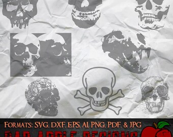 Skulls Bundle 10 - High resolution svg, AI, png and MORE!