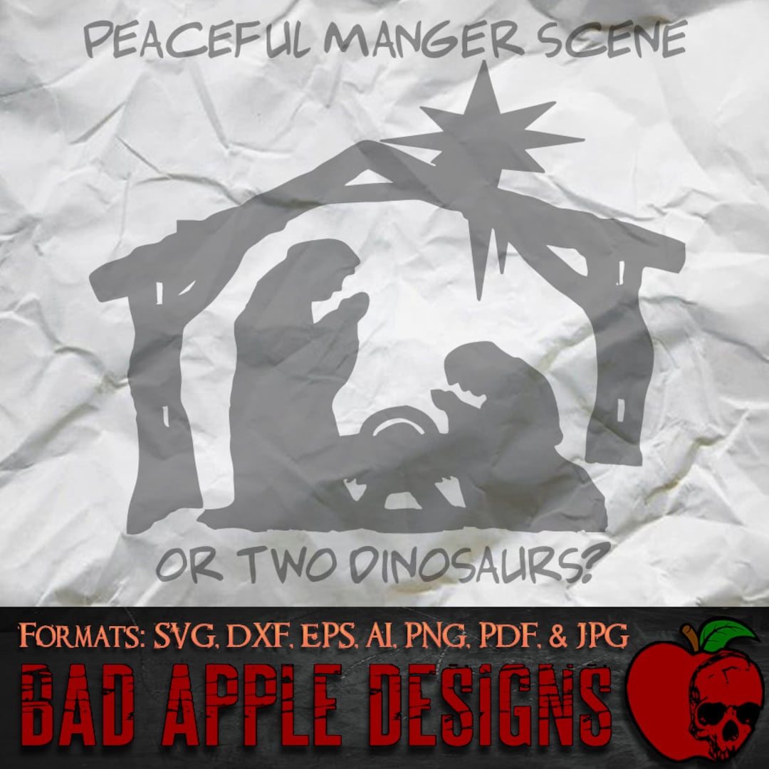 Manger Scene or Dinosaurs 1 High Resolution Svg, AI, Png and MORE Etsy
