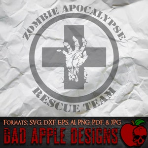 Equipo de rescate de apocalipsis zombi 1: ¡Svg, AI, png de alta resolución y MÁS!