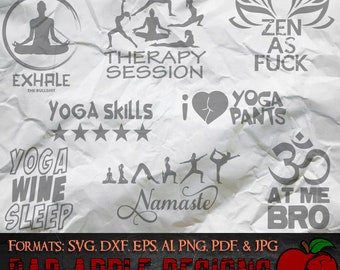 Pacchetto Yoga 1 - SVG, AI, PNG e ALTRO ad alta risoluzione!