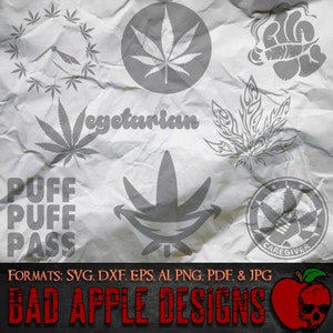 Funny Marijuana Bundle 1 - Svg haute résolution, AI, png et PLUS !