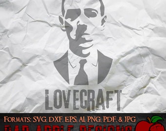 HP Lovecraft 1 - High resolution svg, AI, png and MORE!