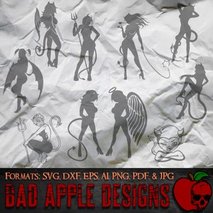 Devil Girl Bundle 1 - Svg haute résolution, AI, png et PLUS !