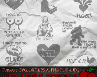 Pacchetto Naughty Valentine's Day 1 - SVG, AI, PNG e ALTRO ad alta risoluzione!