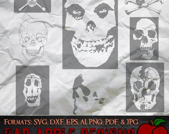 Skulls Bundle 11 - High resolution svg, AI, png and MORE!