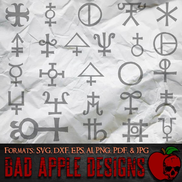 Occult Symbol Bundle 1 - High resolution svg, AI, png and MORE!