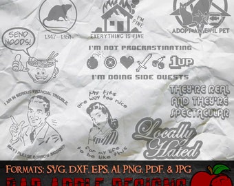 Silly Stuff Bundle 7 - SVG, AI, PNG e ALTRO ad alta risoluzione!