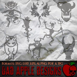 Devil Demon Bundle 3 - High resolution svg, AI, png and MORE!