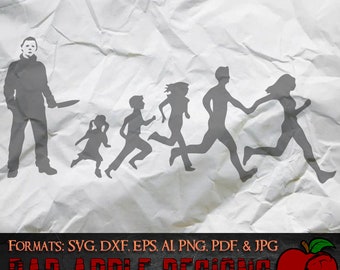 Stick Figure Family Halloween 1 - High resolution svg, AI, png and MORE!