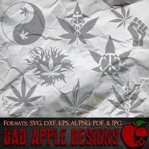 Funny Marijuana Bundle 4 - High resolution svg, AI, png and MORE!
