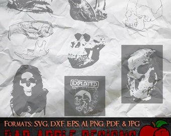 Skulls Bundle 9 - High resolution svg, AI, png and MORE!