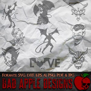 Paquete Devil Demon 1: ¡Svg, AI, png de alta resolución y MÁS!
